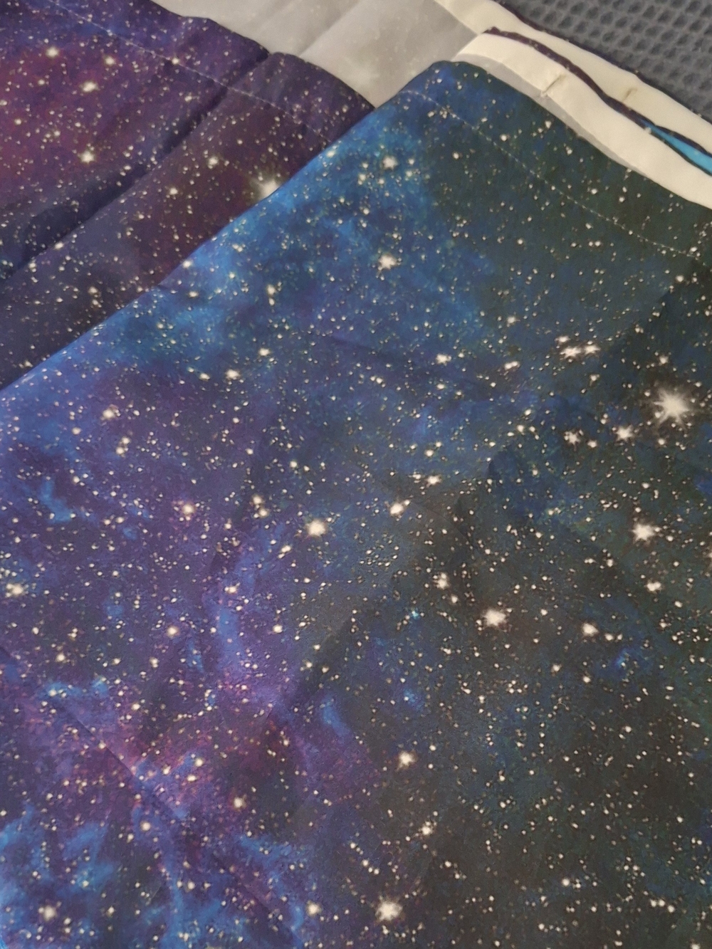 Galaxy Print Blue Purple Shower Curtain